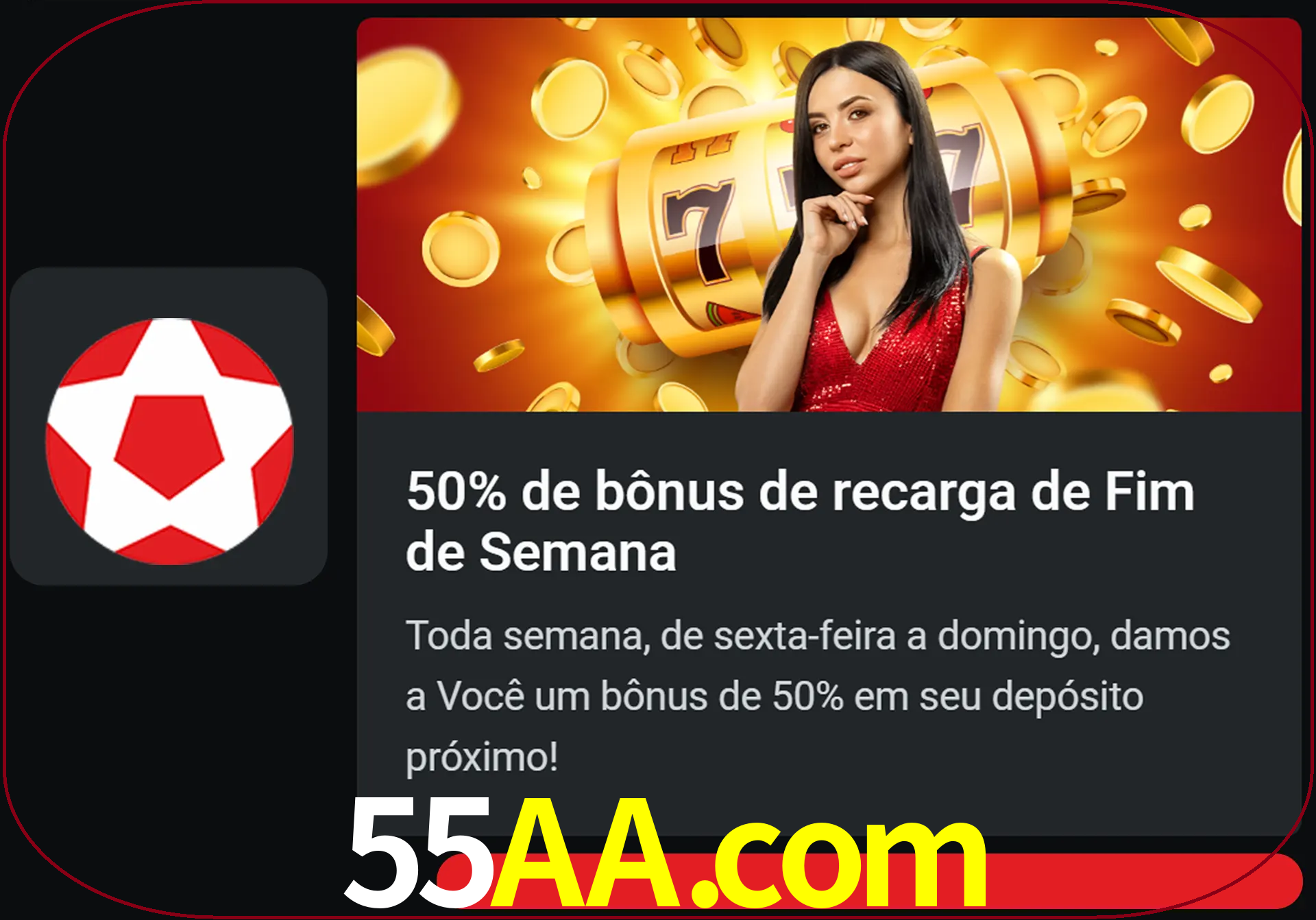 Volte a cada semana para receber novos bônus em dinheiro.