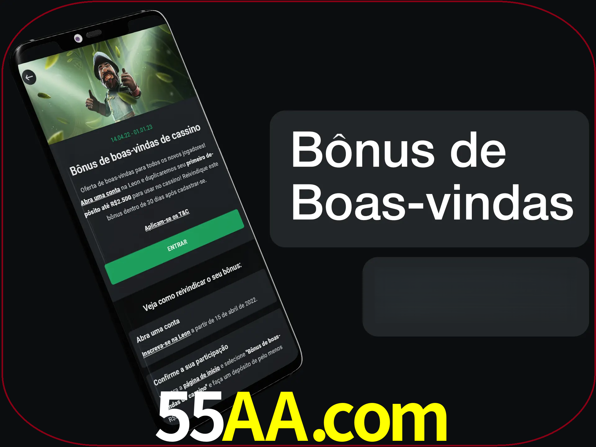 Não se esqueça de usar o bônus de boas-vindas.